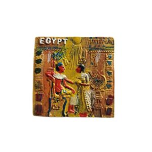 3D Egypt Fridge Magnet Souvenir Gift,Resin Handmade Egypt Refrigerator Magnet Home & Kitchen Decoration Collection