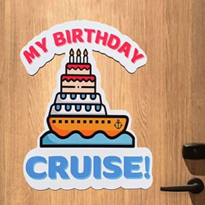 Birthday Magnets for Cruise Door,IMACRAME Cruise Door Decorations Ship Sticker Cruise Essentials for Cabin Door Stateroom (Birthday)