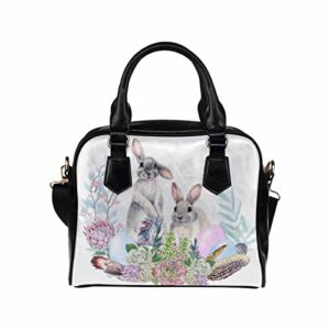 D-Story Easter Bunnies, Succulents, Eggs Handbags for women Handbags for Women Large Tote Shoulder Bags Top Handle Satchel Purses Wallet