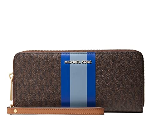 Michael Kors Large Logo Stripe Continental Wallet, Electric Blue | The Storepaperoomates Retail Market - Fast Affordable Shopping