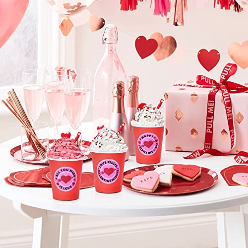 Valentines Day Cups Decorations – 3PCS Cups with Faux Whipped Cream Toppers Table Centerpieces Farmhouse Love Theme Sweet Heart Sign Cute Valentine Gift for Women Kitchen Decor | The Storepaperoomates Retail Market - Fast Affordable Shopping