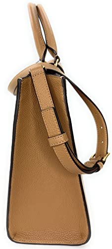 Tory Burch Britten Pebbled Leather Tote (Tiramisu) | The Storepaperoomates Retail Market - Fast Affordable Shopping