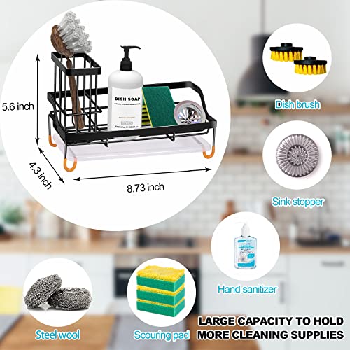 Maifan Sink Caddy Sponge Holder for Kitchen Sink + Dish Brush Holder, Kitchen Sponge Caddy Sink Organizer, Sink Tray Drainer Rack for Countertop -Not Included Soap Dispenser & Brush | The Storepaperoomates Retail Market - Fast Affordable Shopping