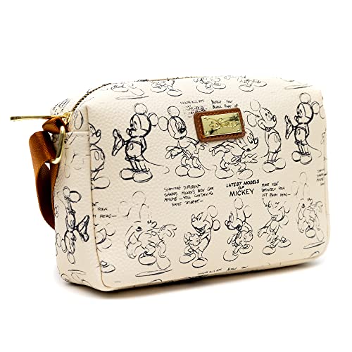 Disney Bag, Cross Body, Rectangle, Mickey Mouse Pose Model Sketches, Beige, Vegan Leather | The Storepaperoomates Retail Market - Fast Affordable Shopping