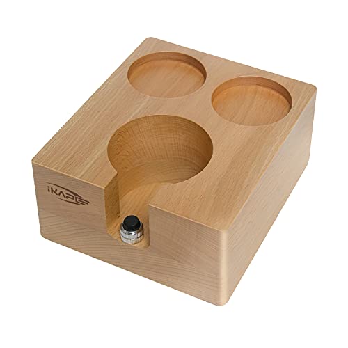 IKAPE Espresso Tamper Holder, 54MM Wood Coffee Tamper Station Base, Wooden Espresso Tamp Mat Stand Fit for 51 to 54MM Portafilter Accessories – Can Adjustable Portafilters Stand Height | The Storepaperoomates Retail Market - Fast Affordable Shopping