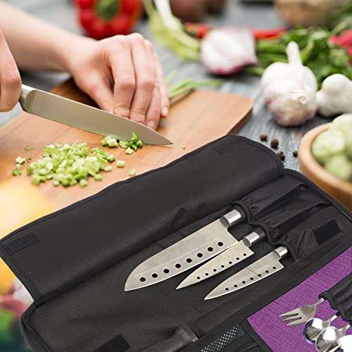 Chef’s Knife Roll Bag, Heavy Duty Oxford Chef Knife Bag, Portable 13 Slots Chef Knife Case , Multi-function Cutlery Knives Pouch Holder Knife Wrap Wallet Tool Roll for Home Kitchen Traveling Camping | The Storepaperoomates Retail Market - Fast Affordable Shopping