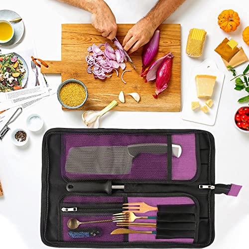 Chef’s Knife Roll Bag, Heavy Duty Oxford Chef Knife Bag, Portable 13 Slots Chef Knife Case , Multi-function Cutlery Knives Pouch Holder Knife Wrap Wallet Tool Roll for Home Kitchen Traveling Camping | The Storepaperoomates Retail Market - Fast Affordable Shopping