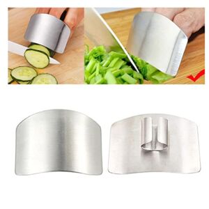 Finger Guards for Cutting,Stainless Steel Finger Protector for Cutting Food, Kitchen Tool Thumb Guards for Chopping,Potato, Butter, Lettuce, Cutter Grater Vegetable Slicer,Knife Cutting Protector