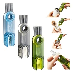 3 in 1 Multifunctional Cleaning Brush, Bottle Brush Cleaning Set, Multi-Functional Insulation Cup Crevice Cleaning Tools, Mini Silicone Bottle Cup-Holder Cleaner, Home Kitchen Cleaning Tools (3pcs)