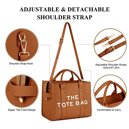 The Tote Bags for Women – Large PU Leather Tote Bag Trendy Travel Tote Bag Handbag Top-Handle Shoulder Crossbody Bags | The Storepaperoomates Retail Market - Fast Affordable Shopping