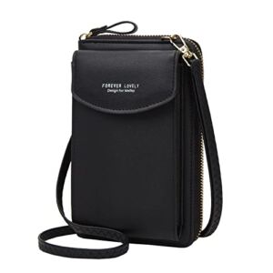 Original Clutch Wallet, PU Leather Crossbody Cell Phone Bag for Women Wallet Purse, High Original Capacity Clutch Wallet (Black)