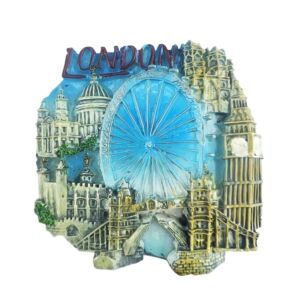 3D London UK Fridge Magnet Souvenir Gift,Resin Handmade London Refrigerator Magnet Home & Kitchen Decoration Collection