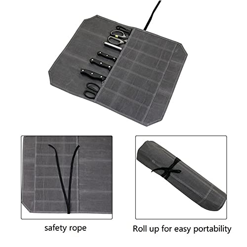 ShapeE Knife Roll Case, Waxed Canvas Cutlery Knives Holders Protectors, Home Kitchen and Utensils Wrap Bag – A | The Storepaperoomates Retail Market - Fast Affordable Shopping
