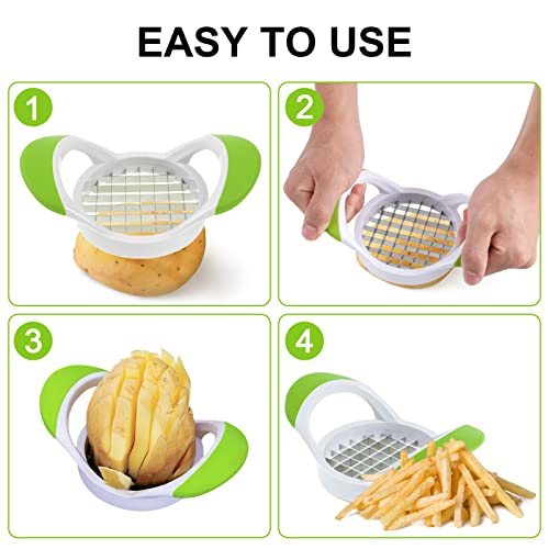 DOITOOL 2Pcs Multi- Potato Cutting Device French Fry Cutter Stainless Steel Carrot Vegetable Potato Slicer for Restaurant Home Kitchen | The Storepaperoomates Retail Market - Fast Affordable Shopping
