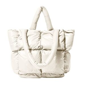 Puffer Woven Bag Women Padded Designer Crossbody Bags Puffer Tote bags Woven Purse Down Shoulder Bags for Women