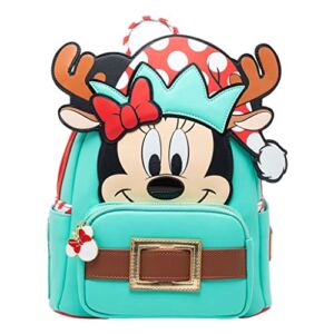 Loungefly Disney Light Up Minnie Mouse Reindeer Cosplay Double Strap Shoulder Bag Purse