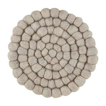 Mud Pie Felted Wool Trivet, small 5″ x 4″ dia | large 6 1/2″ x 4 1/4″ dia, Taupe | The Storepaperoomates Retail Market - Fast Affordable Shopping