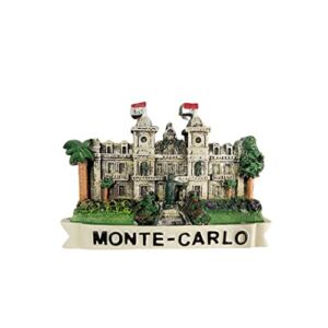 Monaco 3D Monte Carlo Fridge Magnet Souvenir Gift,Resin Handmade Monaco Refrigerator Magnet Home & Kitchen Decoration Collection