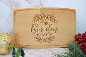 Personalized Cutting Boards-Laser Engraved Customizable Cutting Board-Handmade Custom Wooden Chopping Board-Customized Wood Kitchen Block-Unique Wedding,Anniversary,Housewarming Gifts,Beech Design 3
