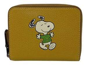 COACH X Peanuts Small Zip Around Wallet With Snoopy Walk Motif