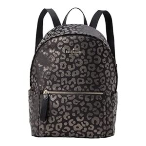 Kate Spade Chelsea Medium The Little Better Nylon Backpack Black Multi Leopard