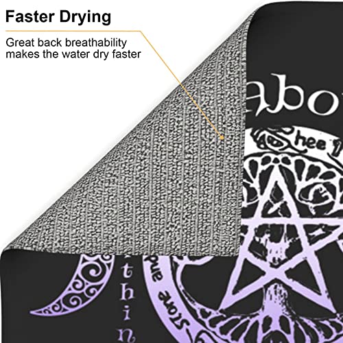 showmedesign Dish Drying Mat for Kitchen Counter Wiccan Pagan Witch Dishes Drainer Pads Absorbent Reversible Tableware Mat with Hanging Loop | The Storepaperoomates Retail Market - Fast Affordable Shopping
