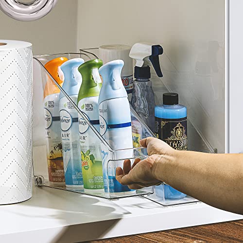 2 Roll Out Bottle Organization Bins – Pantry Under Sink Organizer With Wheels & Handles – Clear Plastic Organizing Containers For Bottles, & Cleaning Supplies – Kitchen Cabinet Laundry Room Storage | The Storepaperoomates Retail Market - Fast Affordable Shopping