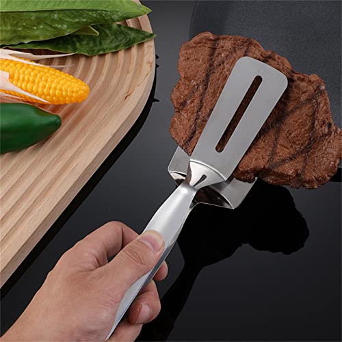 Stainless Steel Double-Sided Shovel Clip,Fish Spatula,Grilling Steak Serving Tongs,Home Kitchen Gripper Clip Tools (2PCS) | The Storepaperoomates Retail Market - Fast Affordable Shopping