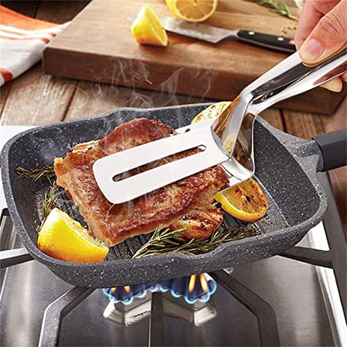 Stainless Steel Double-Sided Shovel Clip,Fish Spatula,Grilling Steak Serving Tongs,Home Kitchen Gripper Clip Tools (2PCS) | The Storepaperoomates Retail Market - Fast Affordable Shopping