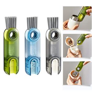 3 Pack 3 in 1 Multifunctional Cleaning Brush, Water Bottle Cleaner Brush 3 in 1 Cleaning Brush for Water Bottles, Cup, Home Kitchen Cleaning Tools