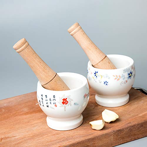 Mortar and Pestle Porcelain Mortar and Pestle，Grinder for Herbs, Spices and Kitchen Usage, Kitchen Accessory Home Cooking Tool Grinder Spice Herb Grinder (Color : 1) | The Storepaperoomates Retail Market - Fast Affordable Shopping