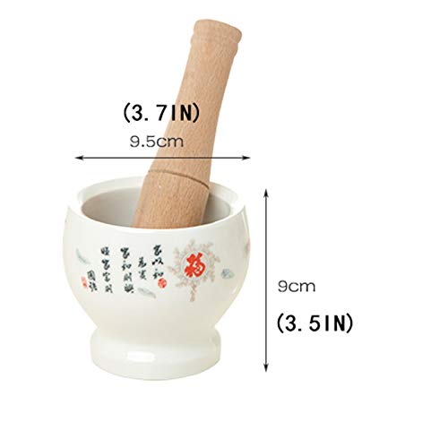 Mortar and Pestle Porcelain Mortar and Pestle，Grinder for Herbs, Spices and Kitchen Usage, Kitchen Accessory Home Cooking Tool Grinder Spice Herb Grinder (Color : 1) | The Storepaperoomates Retail Market - Fast Affordable Shopping