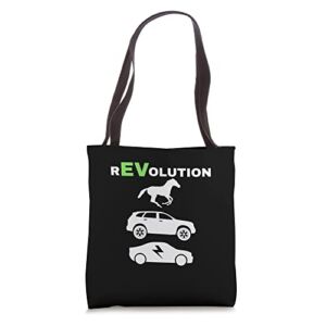 EV Revolution, Drive E-Cars EV Life Funny Electric Vehicle Tote Bag