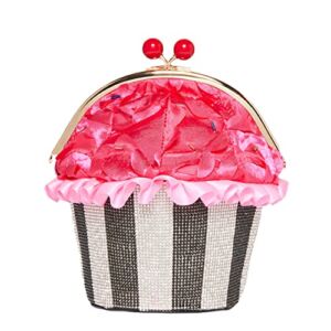 Betsey Johnson Kitsch Crystal Embellished 80th Birthday Cupcake Crossbody, Multi