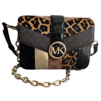 Michael Kors Carmen Medium Convertible Shoulder Bag Crossbody Leopard Black | The Storepaperoomates Retail Market - Fast Affordable Shopping