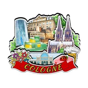 Cologne Germany Fridge Magnet Wooden Magnet Art Souvenirs Creative Collection Handmade Travel Home Office Gifts Landscape Refrigerator Decor 1670