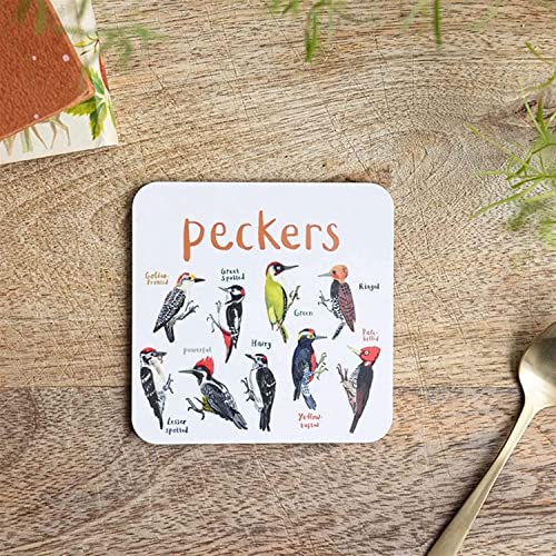 Set of 6 Bird Pun Coasters,Bird Pun Coasters,Funny Coasters for Drinks,Square Coaster Set for Cups Home Kitchen Coasters. (1*Set) | The Storepaperoomates Retail Market - Fast Affordable Shopping