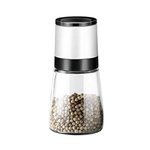 Pepper Mill Grinder Salt and Pepper Grinder – Manual Salt and Pepper Grinder Pulverizer Transparent Glass Jar Spice Jar Grinder Kitchen Chef Gift for Home, Barbecue, Party (Color : Gold)