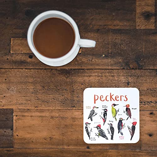 Funny Coasters for Drinks Set of 6 Bird Pun Coasters Drink Coaster for Tabletop Protection Artistic Bird Square Coaster Set for Home Table Kitchen Decor Bar Housewarming Gift | The Storepaperoomates Retail Market - Fast Affordable Shopping