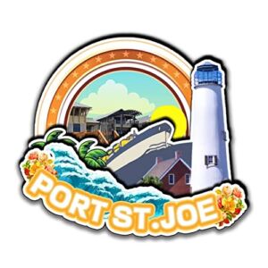 Port St.Joe Florida USA Refrigerator Magnets 3D Wood Products Friction Resistant Travel Souvenirs Home and Kitchen Decor-1750