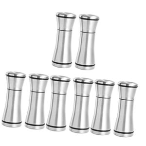 KICHOUSE 8 pcs Convenient Shaker Tool Containers Travel Home Salt Cabinet Steel Jars Small Grinding Stainless Gadget Salts Kitchen Pots Coffee Condiment Holes Kosher Coarseness