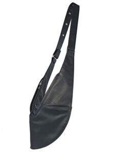 Crossbody Black Faux Leather Bag by SASH