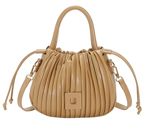 ELDA Ruched Bucket Bags and Purses For Women Drawstring Purse Mini Handbag Crossbody Shoulder Hobo Bag | The Storepaperoomates Retail Market - Fast Affordable Shopping