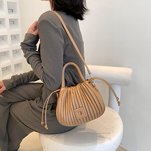 ELDA Ruched Bucket Bags and Purses For Women Drawstring Purse Mini Handbag Crossbody Shoulder Hobo Bag | The Storepaperoomates Retail Market - Fast Affordable Shopping