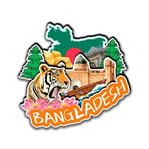 Bangladesh Refrigerator Magnets 3D Wood Products Friction Resistant Travel Souvenirs Home and Kitchen Decor-1065