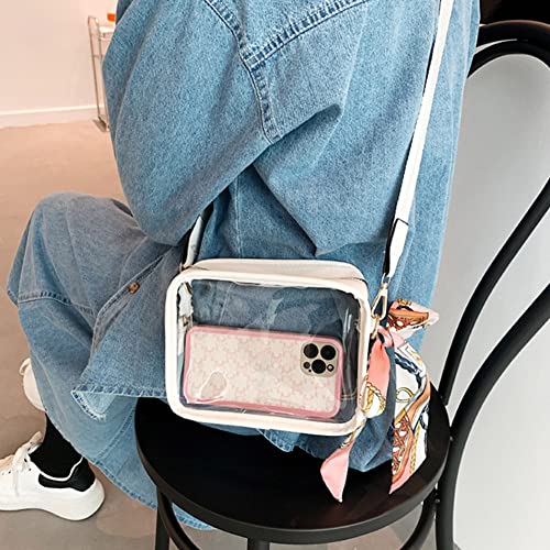 Clear Bag Stadium Approved Clear Purse Concert Stadium Clear Crossbody Bag Sports Events PVC Clear Shoulder Bag Clutch Purse | The Storepaperoomates Retail Market - Fast Affordable Shopping