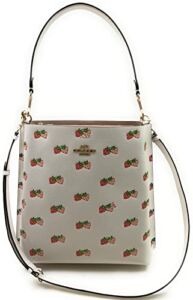 Coach Large Leather Mollie Bucket Crossbody Bag With Strawberry Print (IM/Chalk/Multi)