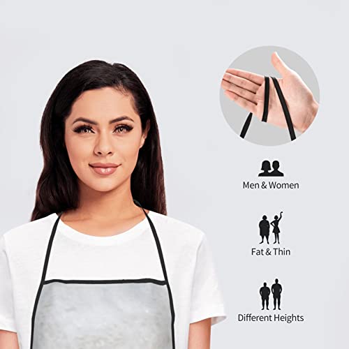 Custom Apron Add Your Image Text Logo Name Personalized Kitchen Chef Cooking Apron with Black Edge Customized Home Garden Bib Apron for Women Men | The Storepaperoomates Retail Market - Fast Affordable Shopping