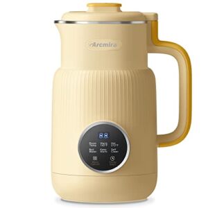 Arcmira Automatic Nut Milk Maker, 20 oz Homemade Almond, Oat, Soy, Plant-Based Milk and Dairy Free Beverages, Almond Milk Maker with Delay Start/Keep Warm/Boil Water, Soy Milk Maker with Nut Milk Bag