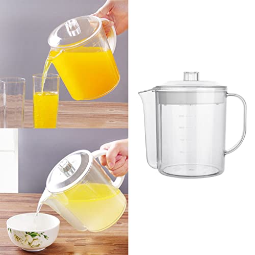 Housoutil PP Gravy Separator Fat Separator with Filter Strainer Oil Separator Cup Grease Filter Soup Divided Gravy Pot Measuring Cup for Kitchen Home 1500ml (white) | The Storepaperoomates Retail Market - Fast Affordable Shopping